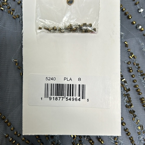 Mac Duggal NWT 5240 Long Sleeve Beaded Column Gown - Picture 7 of 12